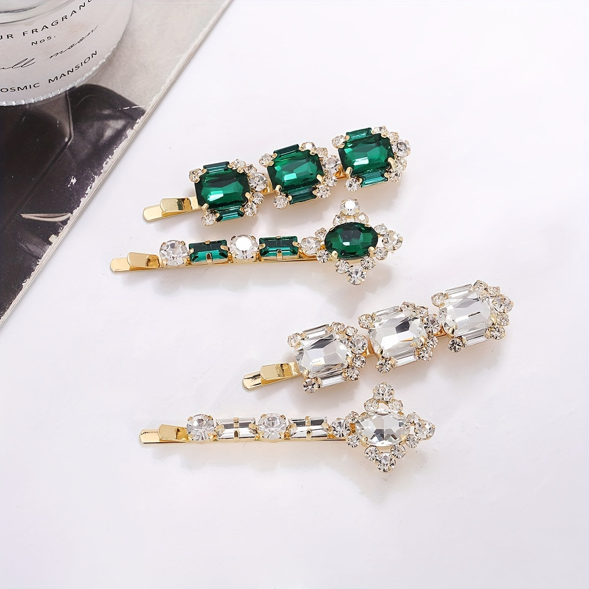 Vintage Rhinestone Hair Pin Alloy Hairpin Glitter Hair Clip