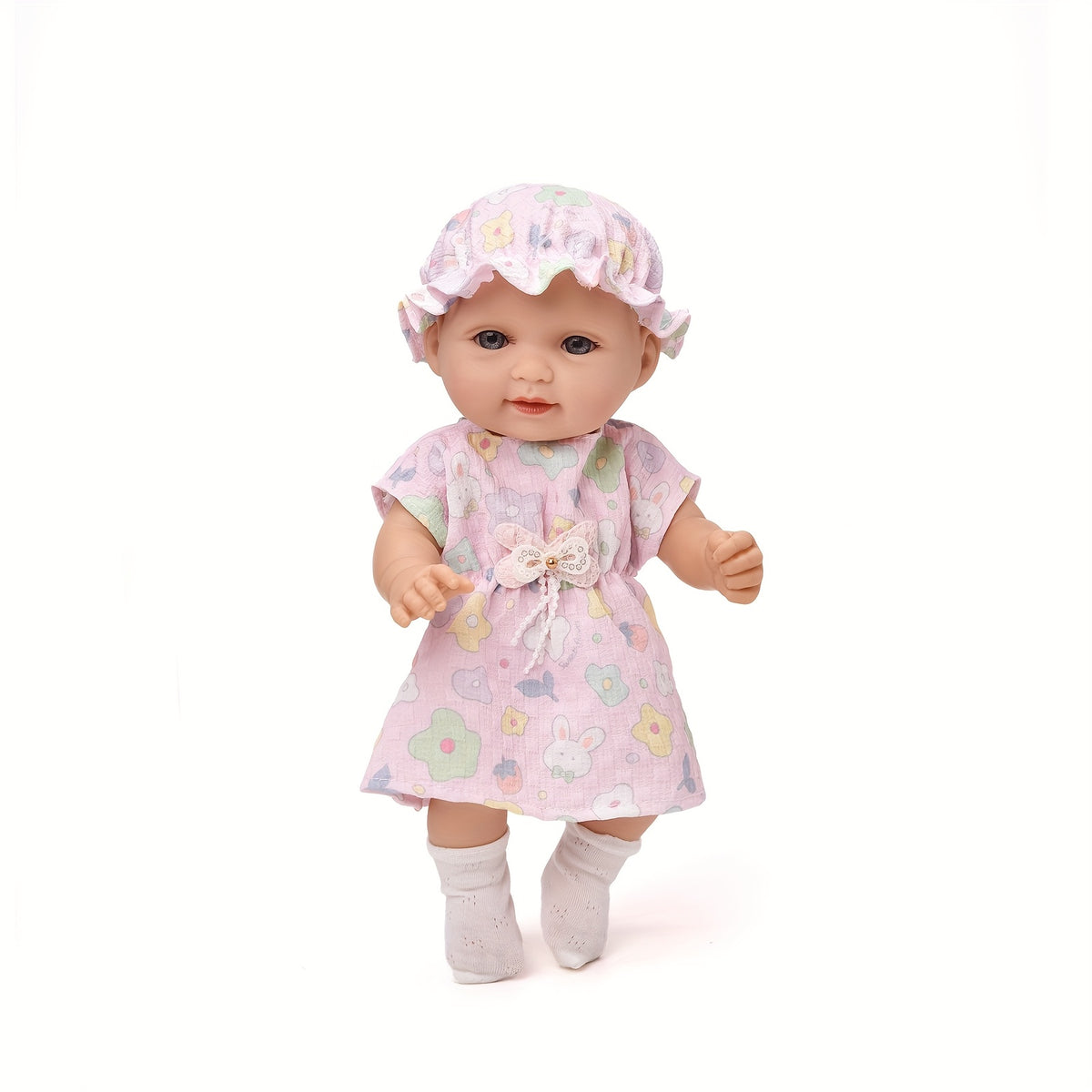 Lifelike 10in Beige Reborn Baby Doll with Clothes & Accessories