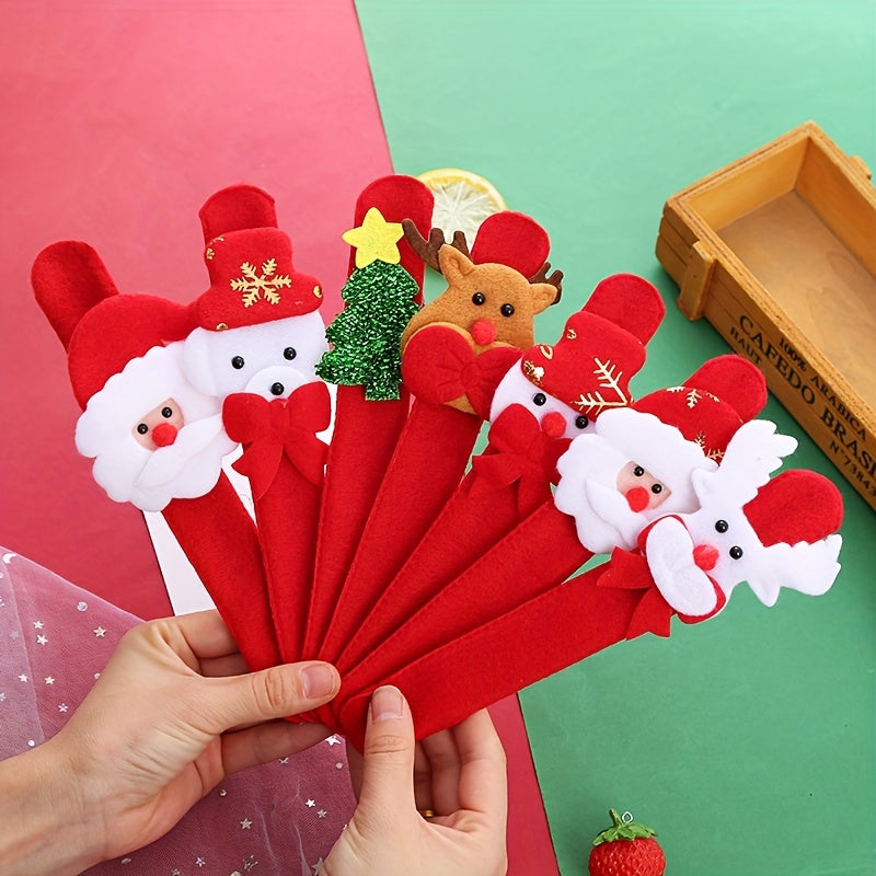 Christmas Bracelets Cartoon Plush Pop Circles - Set of 12pcs