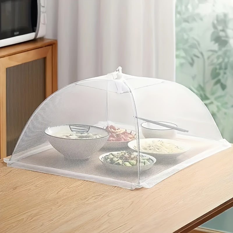 1pc Lace Mesh Food Cover Dustproof Pop Up Umbrella Food Tent