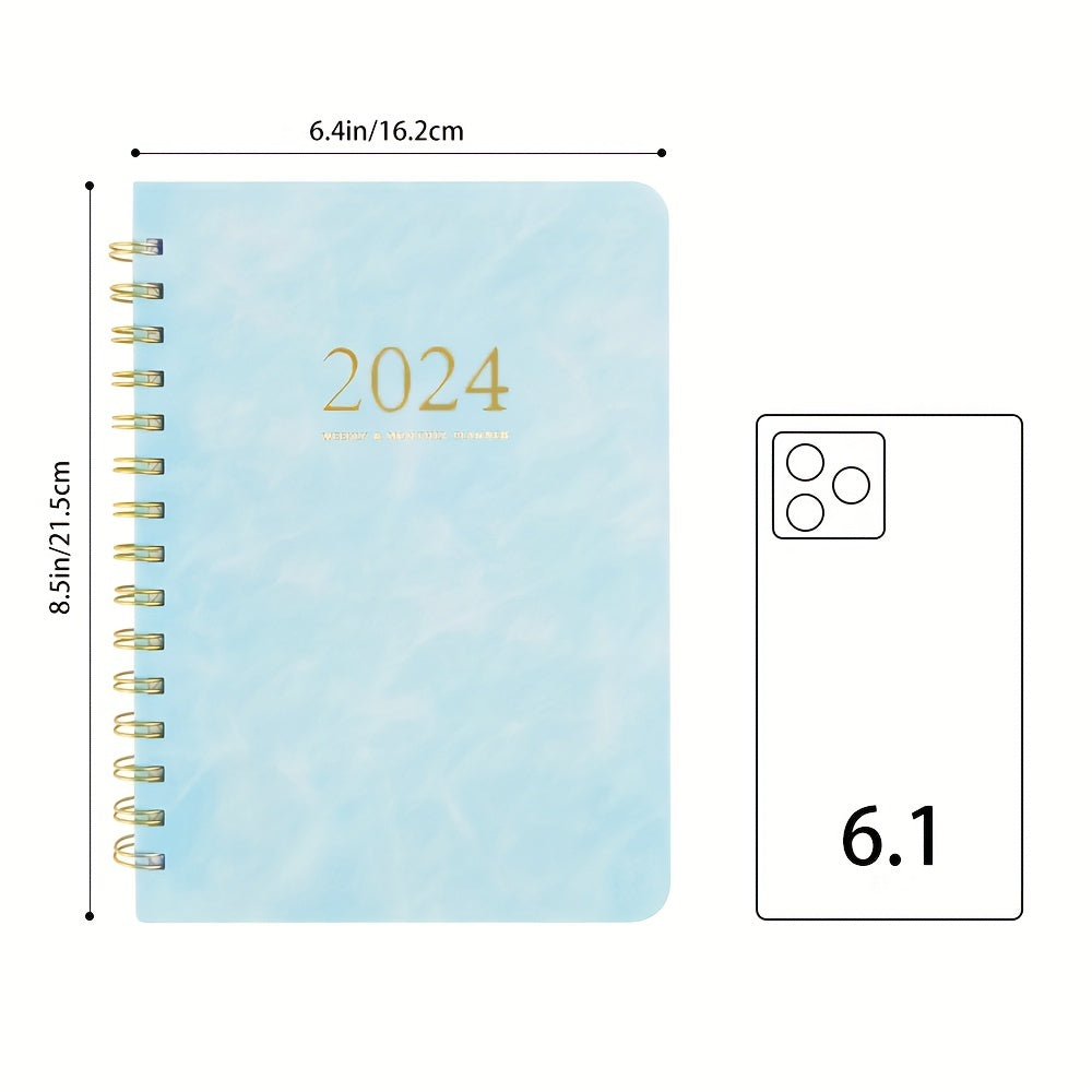 A5 PU Weekly Planner Schedule Notebook Coil Diary