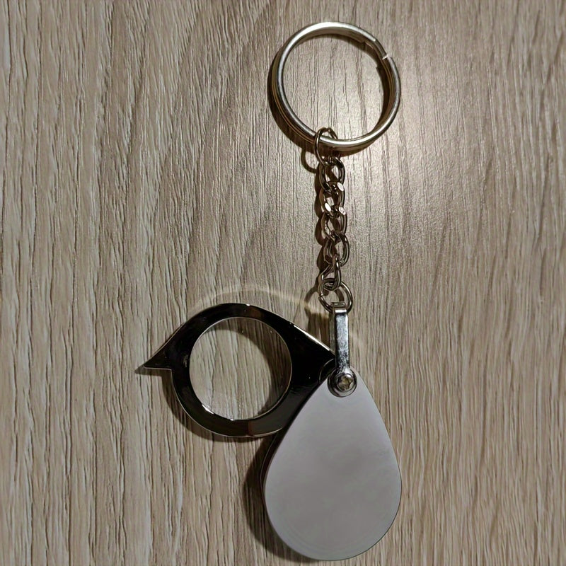20x Foldable Magnifying Glass Portable Keychain Small Mini 15x HD Pendant