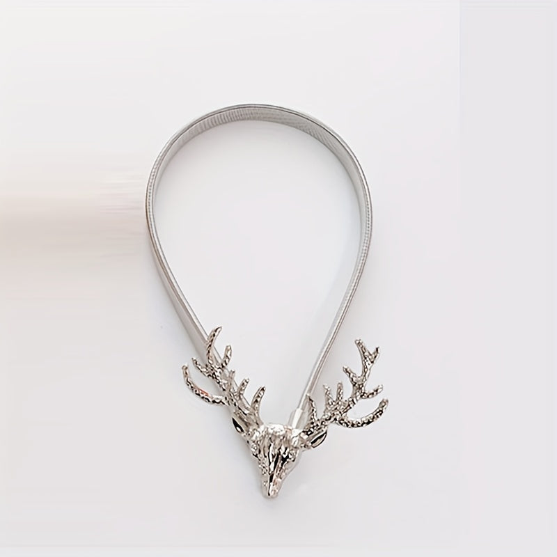 Deer Horn Curtain Buckle Stretchy Rope Tieback