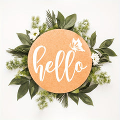 5pcs Welcome Stencils A4 Reusable Hello Sign Stencil Plastic Templates