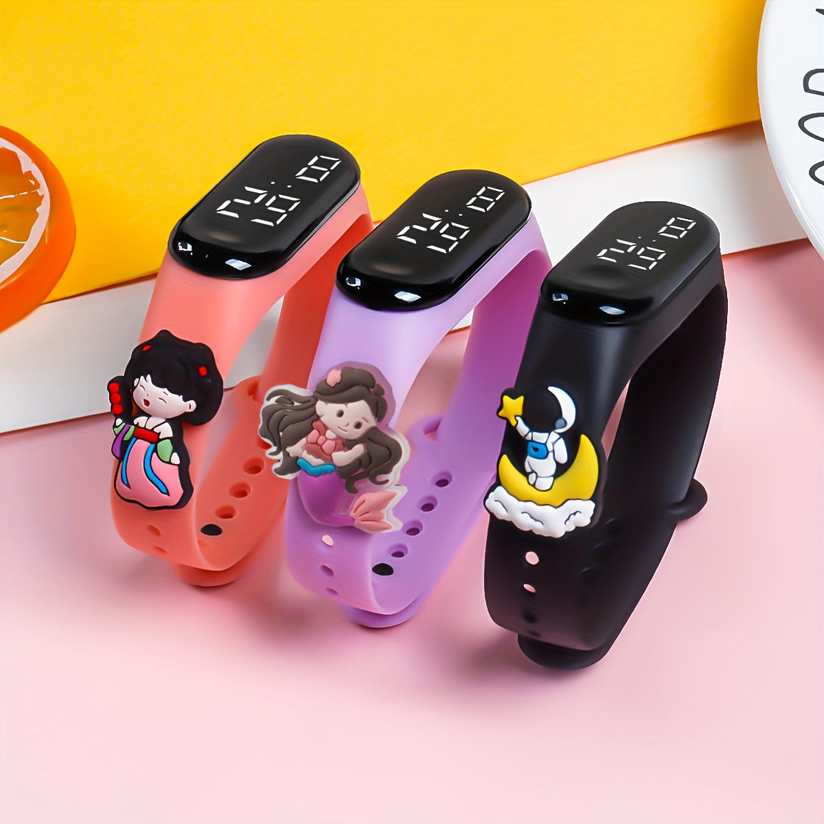 3pcs Cartoon LED Electronic Wristband Set -Perfect Gift for Exams
