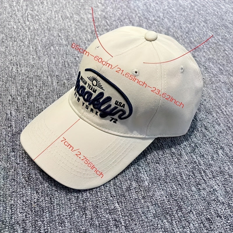Big Head Circumference Men's Retro Baseball Cap Embroidered Sunshade Peaked Cap
