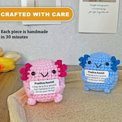 Crochet Axolotl Doll Plush Emotional Support Animal Unique Gift