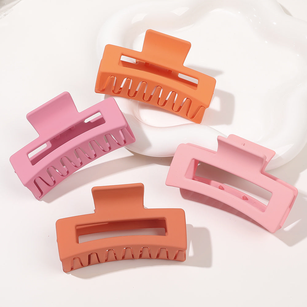 4pcs Matte Shark Claw Hair Claw Strong Hold Jaw Clip
