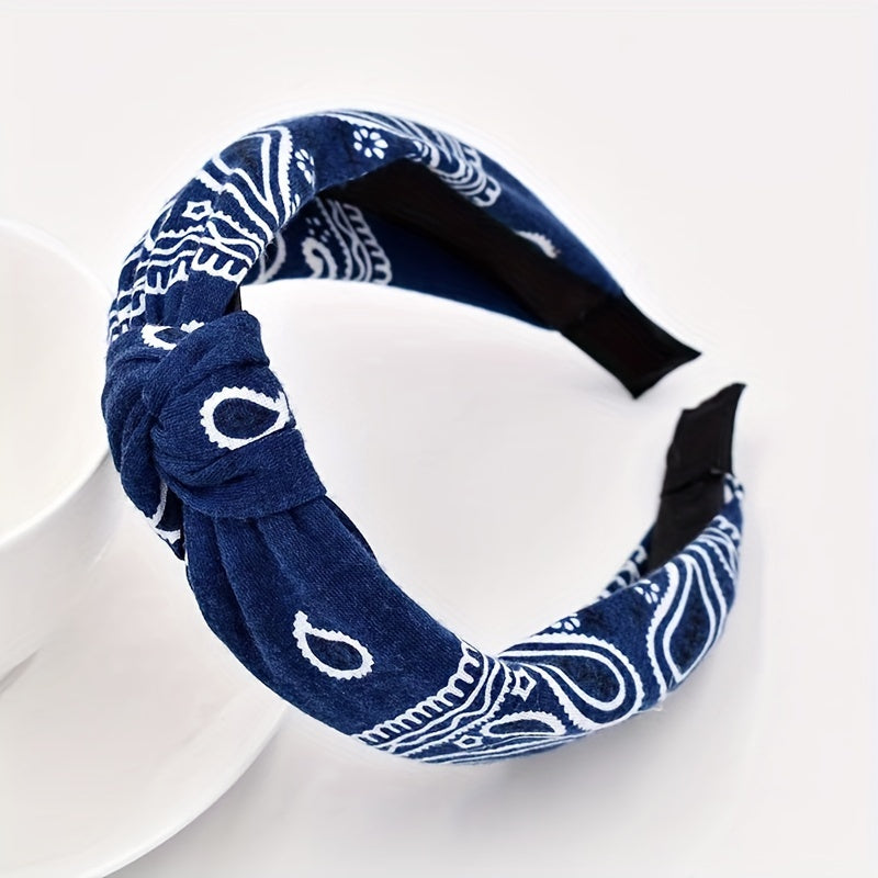 Bohemian Style Yoga Sports Headband Sweat Absorb Sweatband Elastic Headband