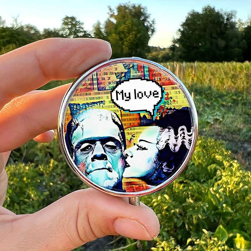 Mini Portable Pill Case with 3 Compartments Unique Horror Monster Love Design