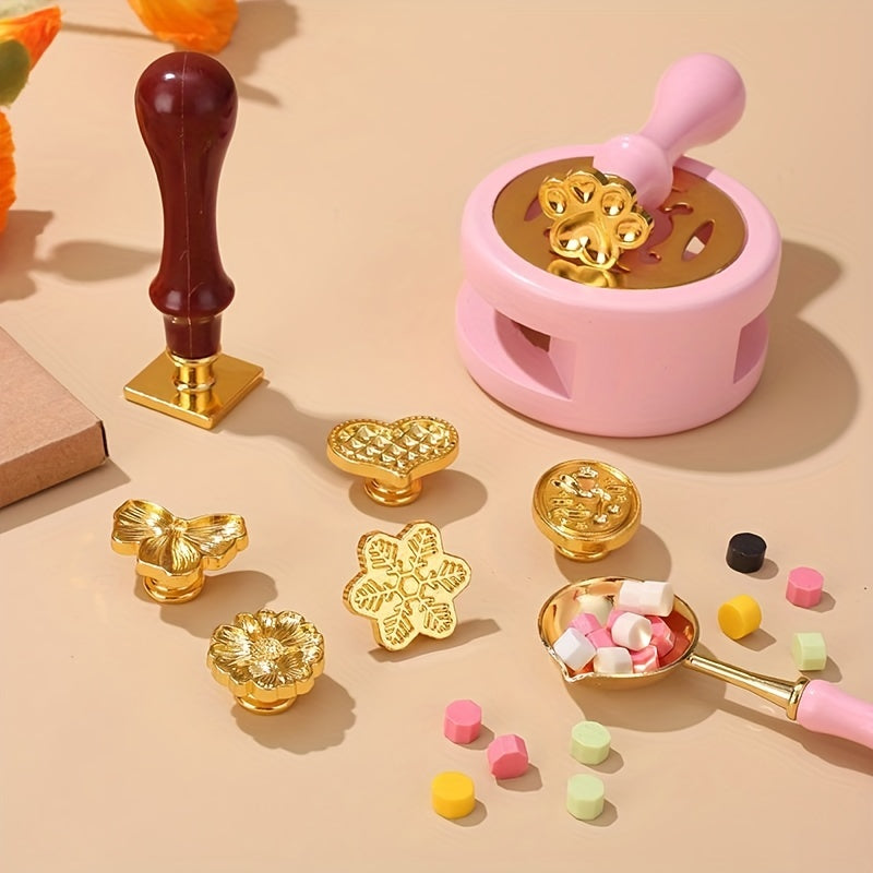 10pcs Seal Stamp Head Embossed Seal Head Retro Envelope Wax Seal Head