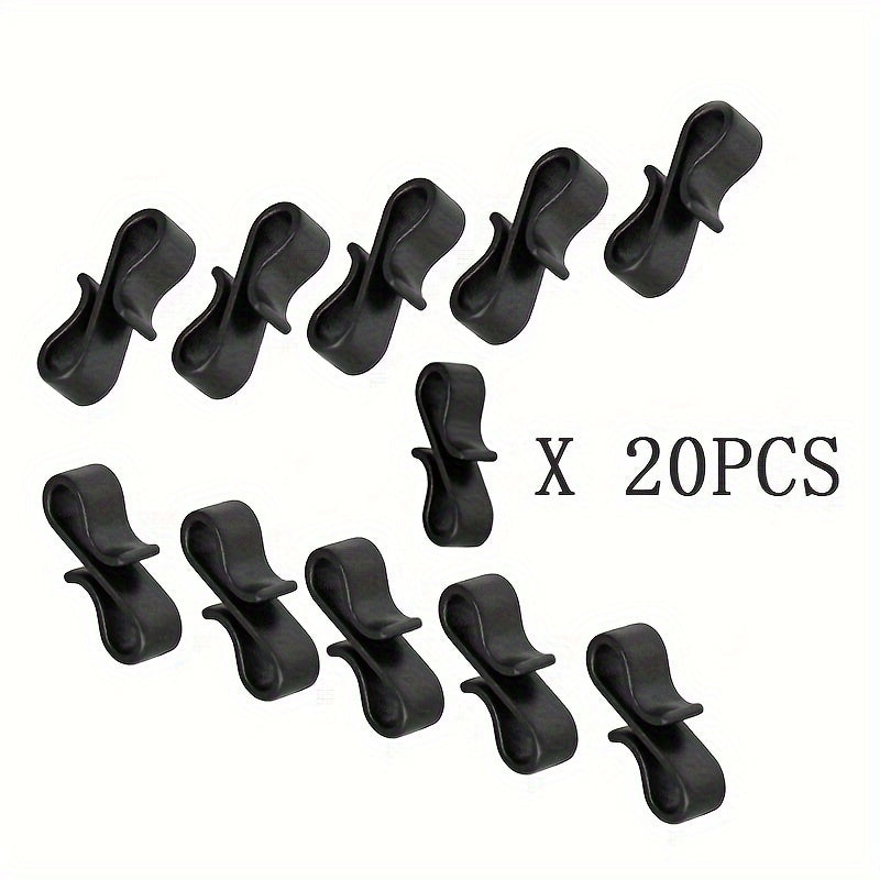 20pcs Plastic 8-shaped Buckles Tent Fixed S-shaped Hook Outdoor Portable Hook
