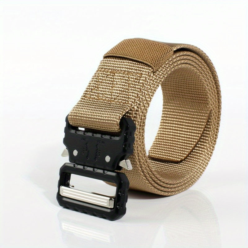 Alloy Buckle Quick Trousers Belt Canvas Nylon Automatic Buckle Tooling Belt