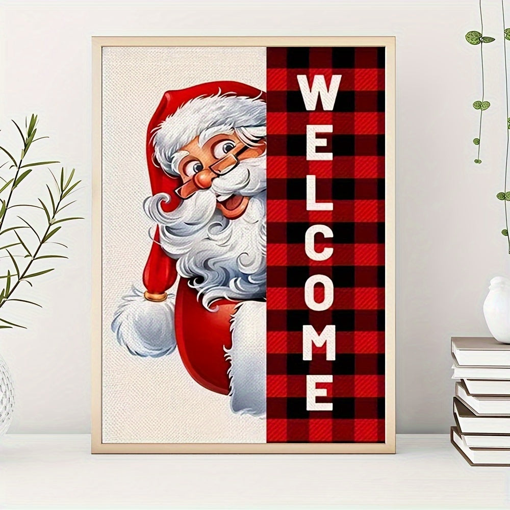 Christmas Santa Claus Canvas Painting Poster for Home Decoration