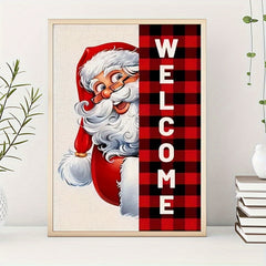 Christmas Santa Claus Canvas Painting Poster for Home Decoration