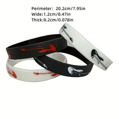 Music Silicone Bracelet Guitar Pattern Unisex Bangle Concert Souvenirs