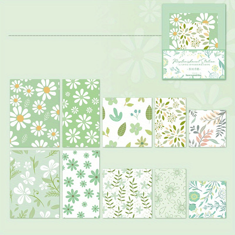 30Pcs Vintage Floral Background Art Craft Paper