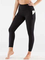  High Rise Tummy Control Yoga Leggings With Pockets