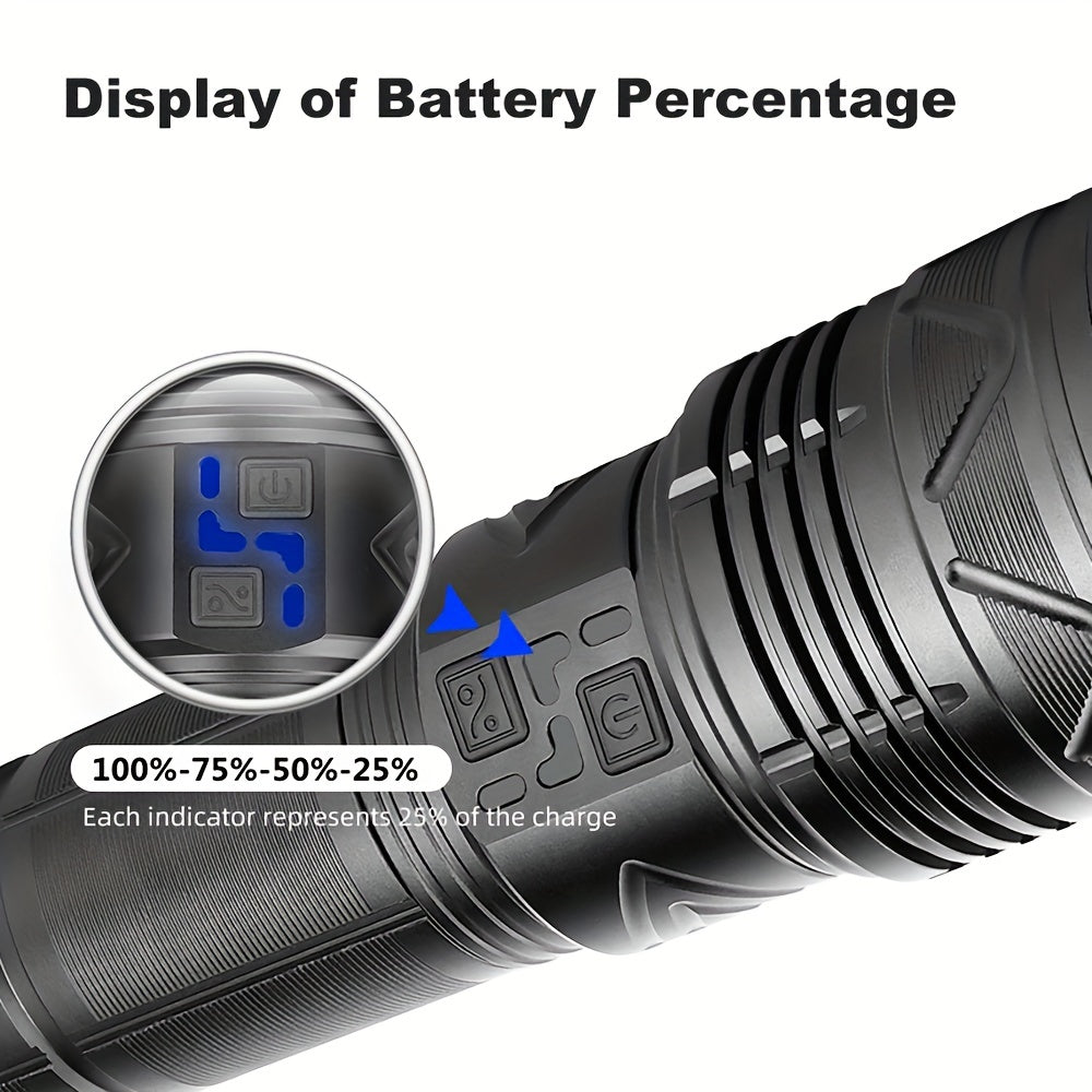 High Power Rechargeable Flashlight Waterproof Long Lasting Flashlight