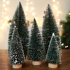 8in Pine Needle Christmas Tree Micro Bonsai Decorations