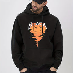 Heart Shape Print Hoodie Men's Graphic Pullover Hoodie