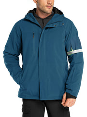 Men's Waterproof Hooded Snow Jacket Warm Winter Coat