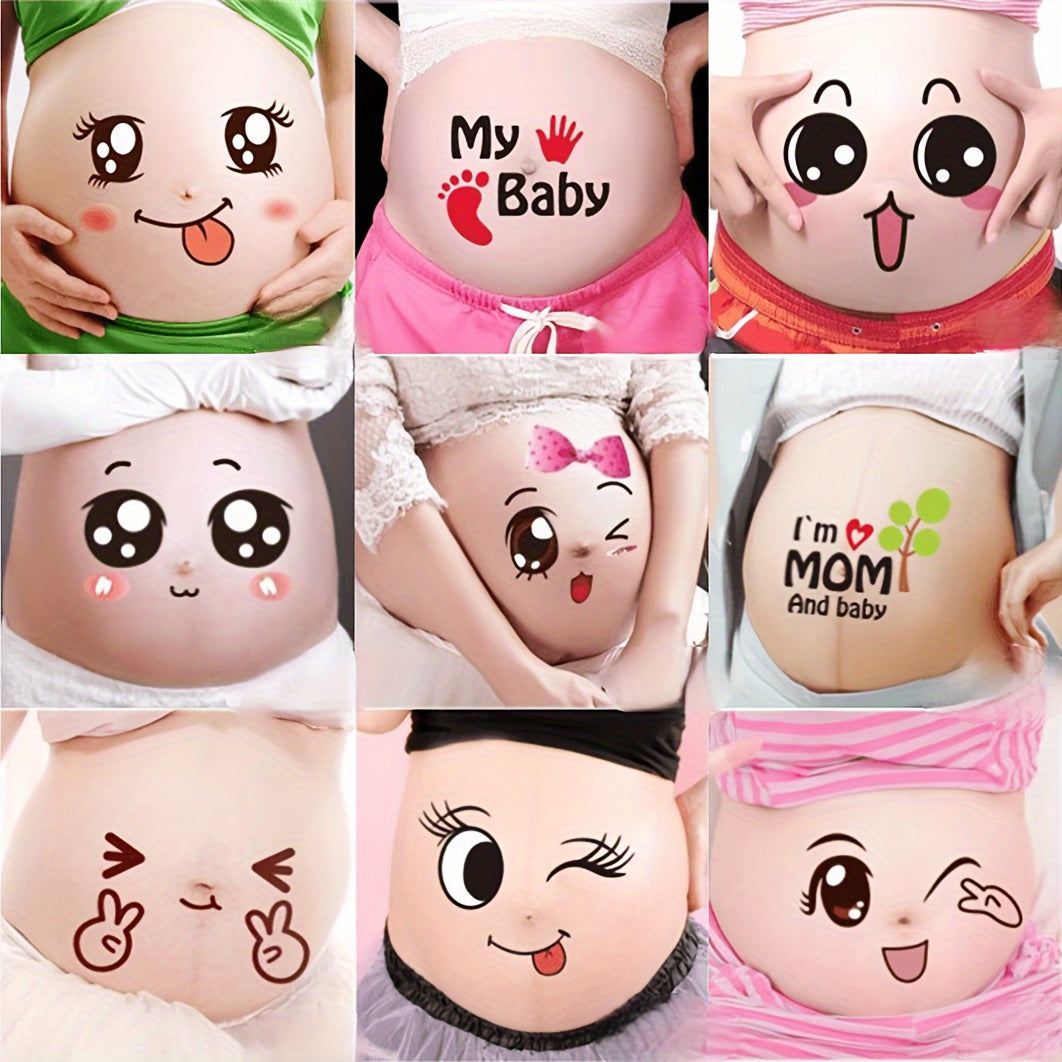 9pcs Funny Pregnancy Belly Stickers - MY & I'M HUNGRY Designs