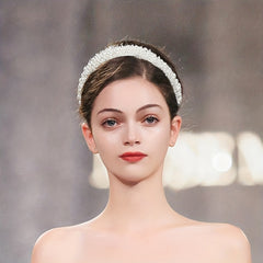 Faux Pearl Beads Wide Brim Headband Hair Accessories
