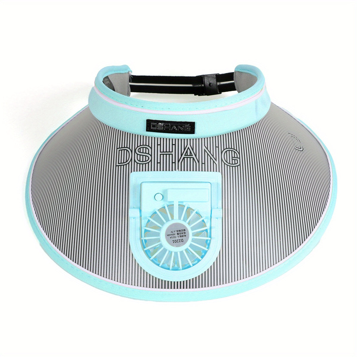 Stripe Print Fan Visor Hat Wide Brim Summer Sun Hat