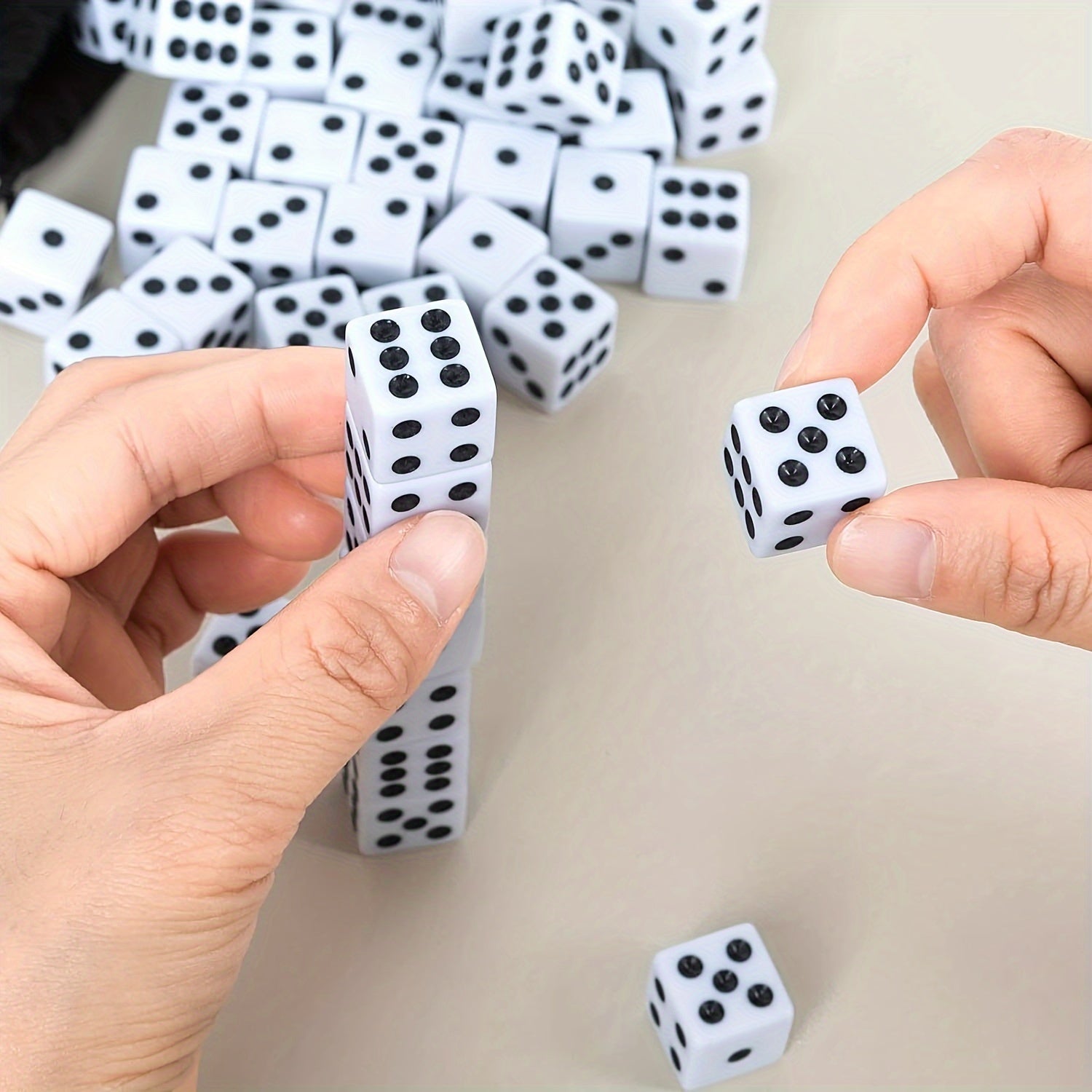 24pcs 16MM Opaque Dice With Dots For Board Games