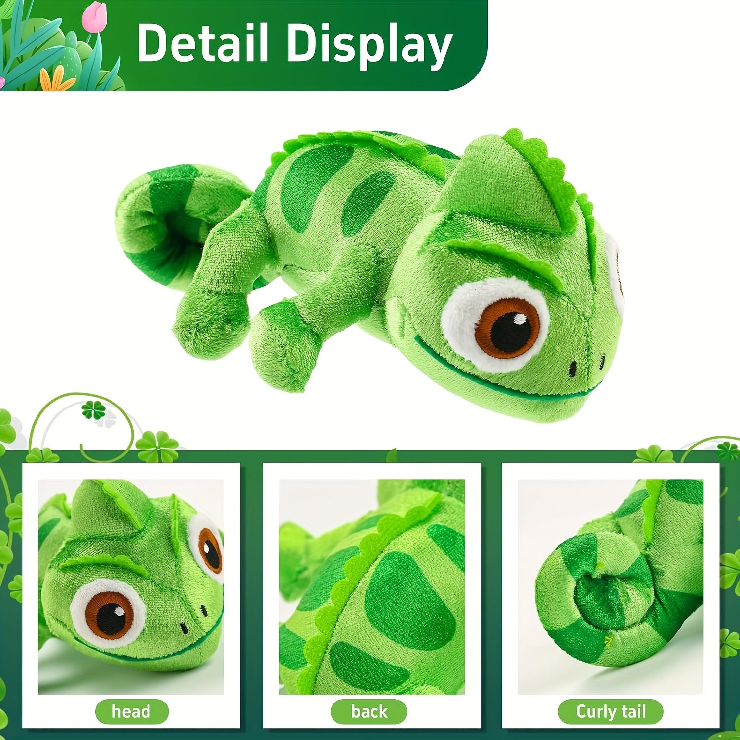 Chameleon Tangled Toys Shoulder Plush Lizard Toy Lizard Stuffed Animal