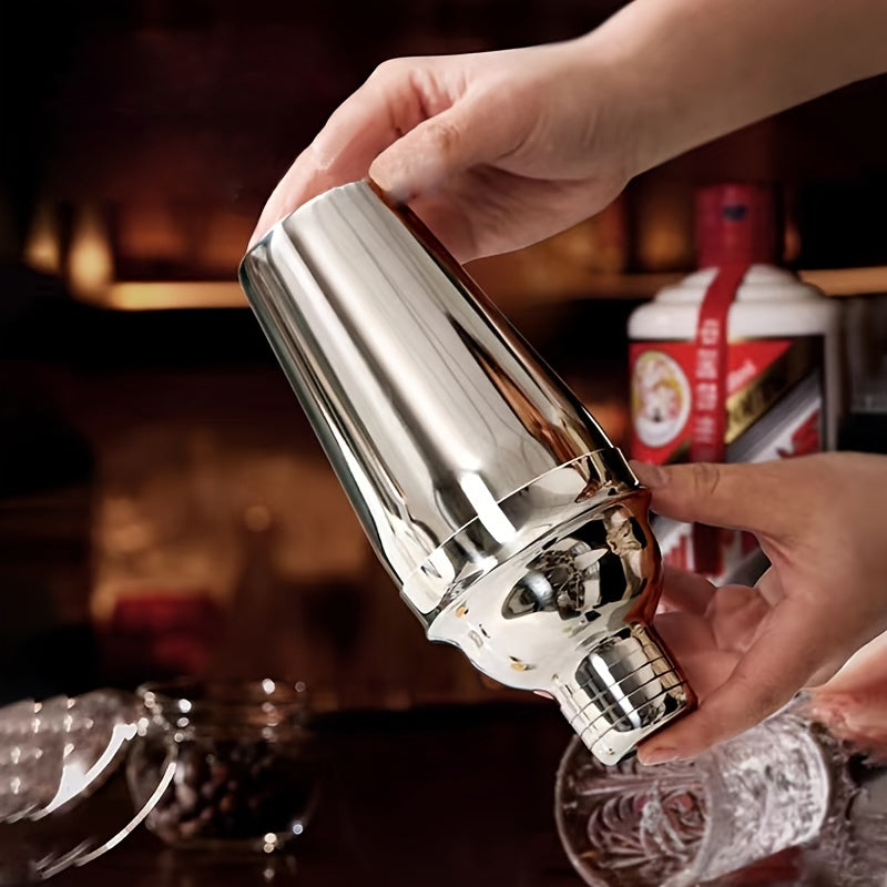 6pcs Stainless Steel Cocktail Shaker Bartender Shaker Party Bar Tool