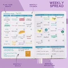 A5 Weekly Planner PU Leather Spiral Journal