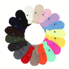 Butterfly Embroidery Y2K Balaclava Solid Ski Mask Hip Hop Knitted Mask