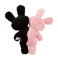 UNSNURNOCH 29 Gothic Rabbit Plush Toy with Red Eyes & Fur