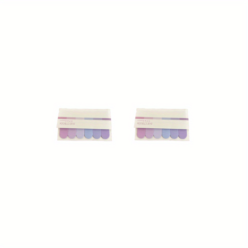 2pcs Colorful Gradient Sticky Notes Office Memo Notepad  N Sticky Notes Book