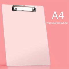 1pc A4 Clipboards With Metal Clip For Office