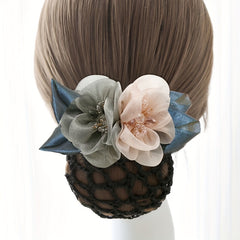 Mesh Flower Hair Net Ponytail Bun Holder Hair Accessories
