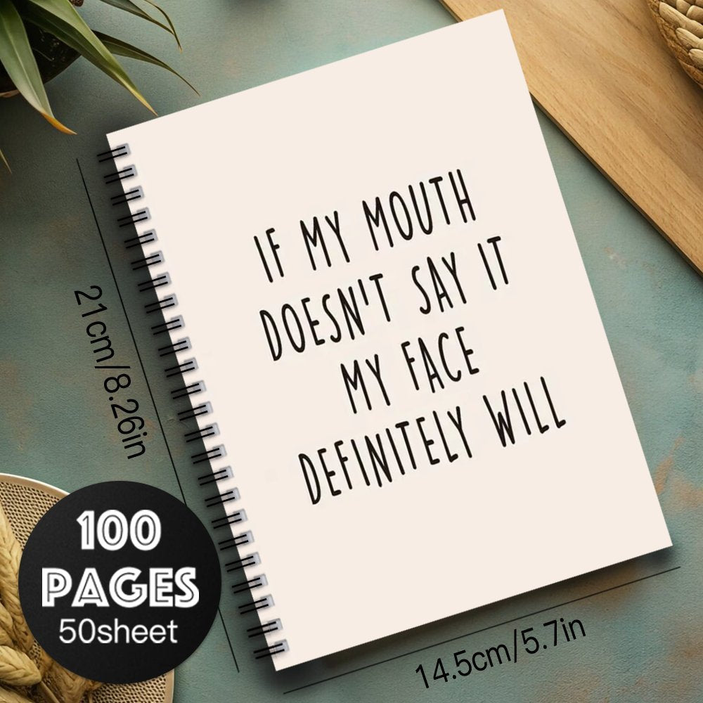 Funny Satire Spiral Notebook Journal 100 Pages Ideal Gift