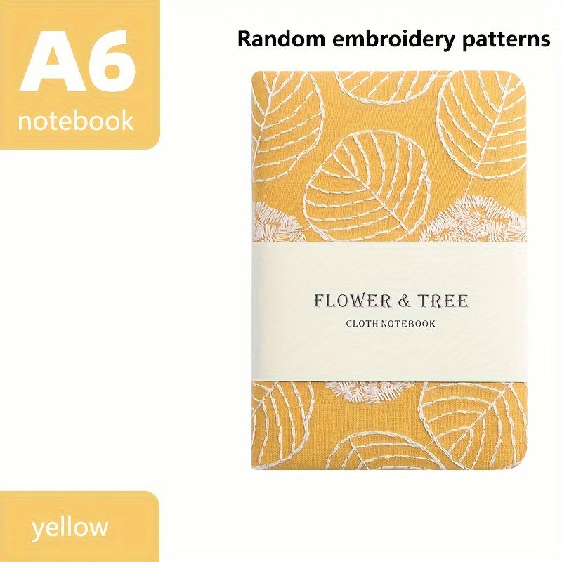 Embroidery Linen Cloth Journal Book Diary Thick Student Office