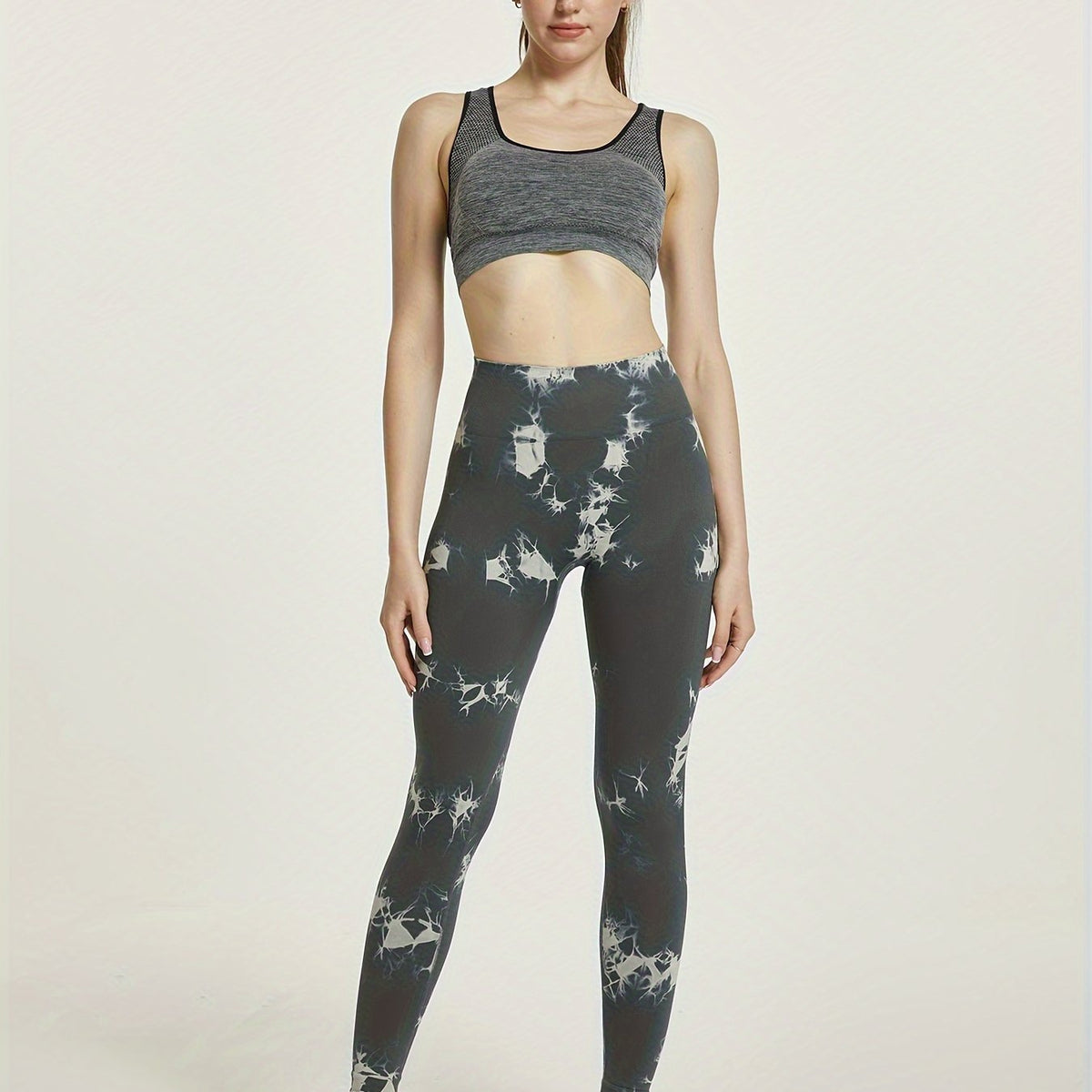 Light Grey Tie Dye Running Pants