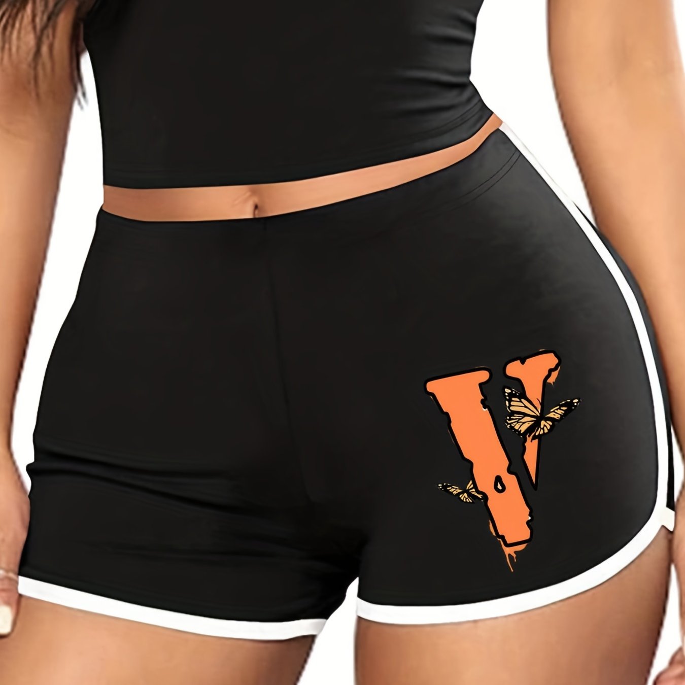  Women's Casual High Rise Skinny Shorts