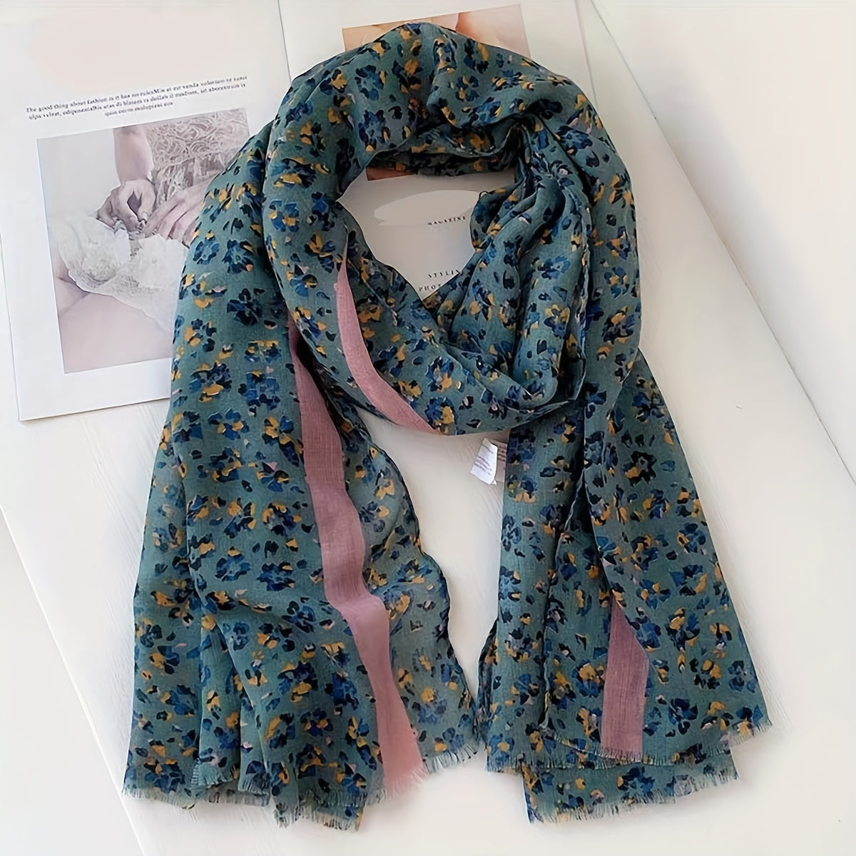 Printed Scarf Tassel Shawl for Women