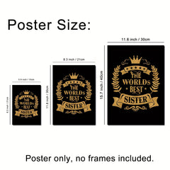 Modern Art World's Sister Wall Sticker for Kids Room Decor