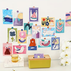 15pcs Artist Postcard Decoration Cards for Minimalist Wall Decor