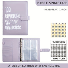Budget Planner Book with 100 Envelopes Money Saving Challenge Binder
