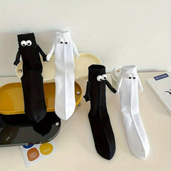 Hand In Hand Magnetic Couples Socks Friends Socks Versatile Mid-tube Gift