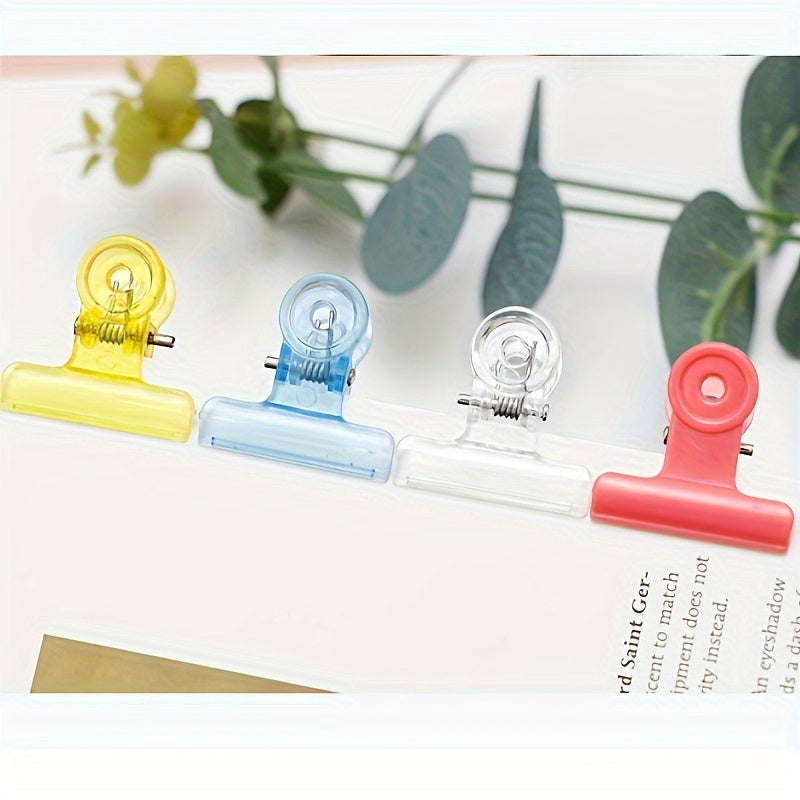 4pcs Mixed 30mm Spring Clip Assortment Storage Plastic Clip Office Learning