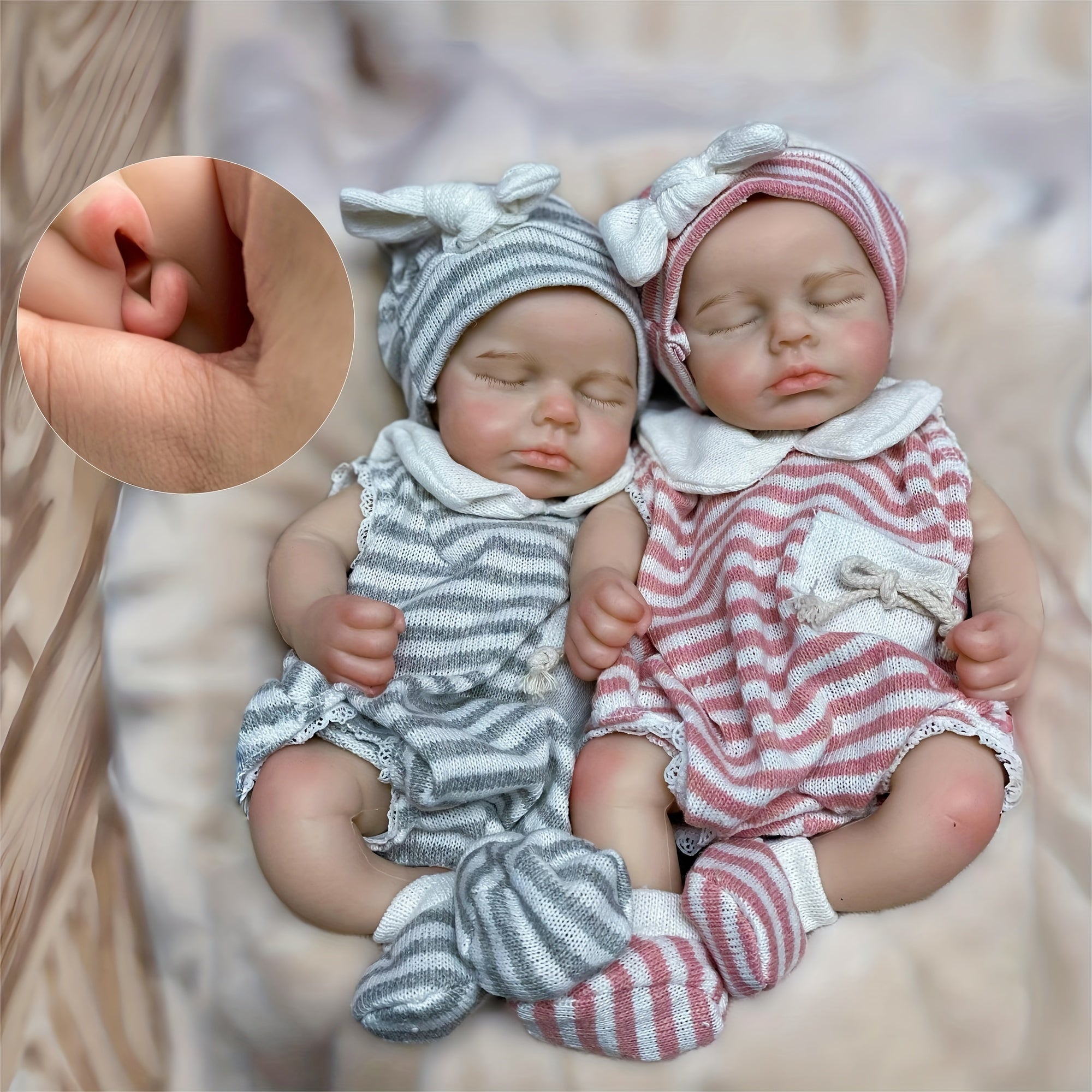 32cm Silicone Reborn Dolls Soft Full Body Open Mouth