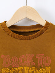 BACK TO SCHOOL Baby Boys Letter Print Sweatshirt